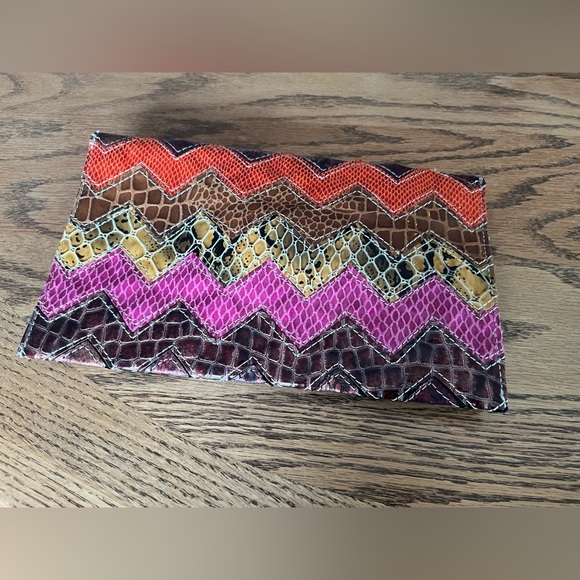 Multicoloured snake print clutch - Picture 3 of 5